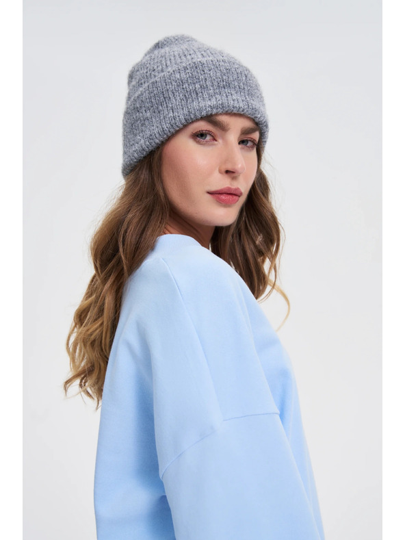 Moodo Čepice s příměsí vlny šedá Moodo