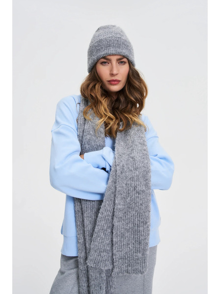 Moodo Čepice s příměsí vlny šedá Moodo