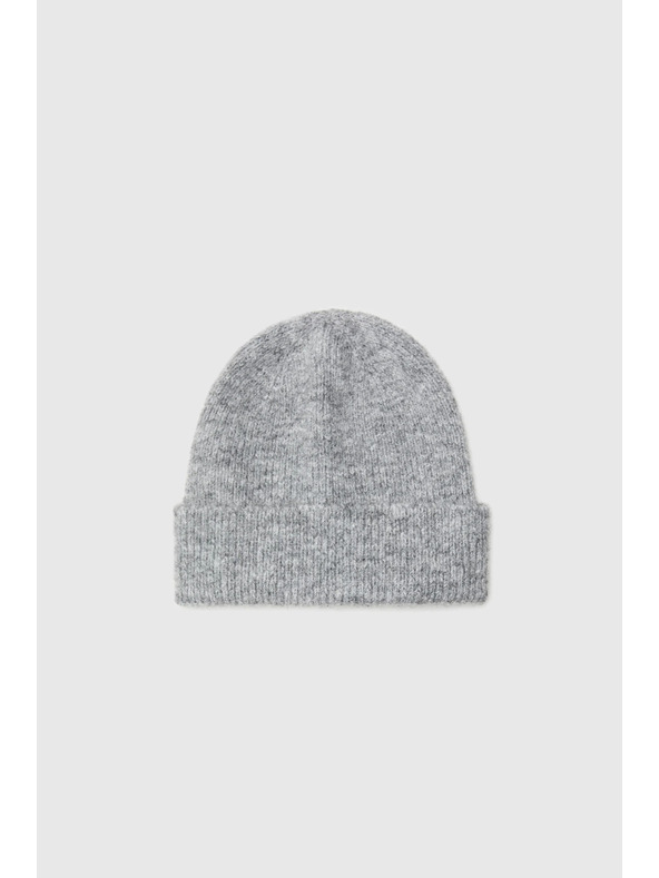 Moodo Čepice s příměsí vlny šedá Moodo