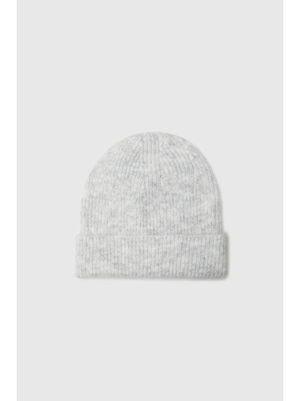 Moodo Čepice s příměsí vlny šedá Moodo