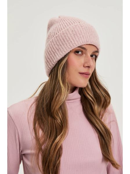 Moodo Pletená růžová čepice Moodo