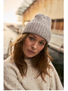 Moodo Čepice z vlny světle šedá Moodo