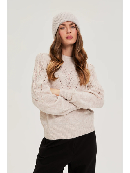 Moodo Čepice s flitry béžová Moodo