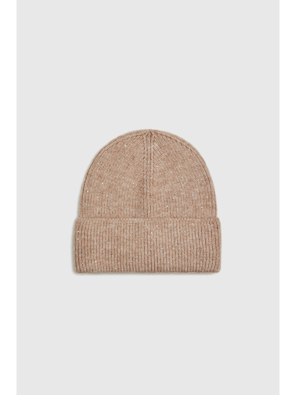 Moodo Čepice s flitry béžová Moodo