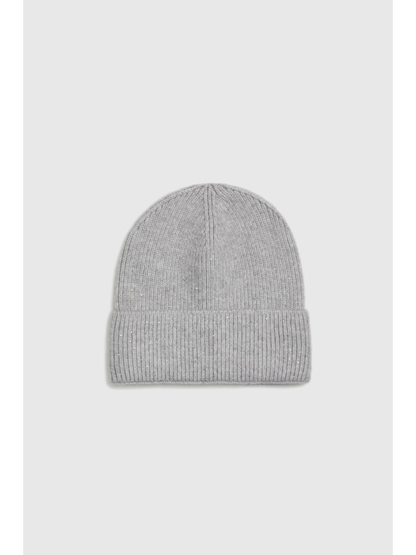 Moodo Čepice s flitry šedá Moodo