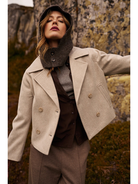 Moodo Pletená hnědá kukla Moodo