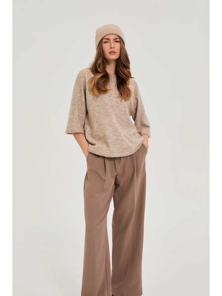 Moodo Čepice s metalickou nití béžová Moodo