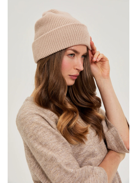 Moodo Čepice s metalickou nití béžová Moodo