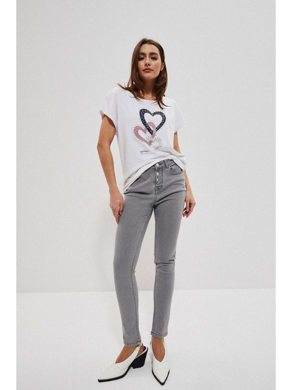 Moodo Šedé push up džíny Moodo
