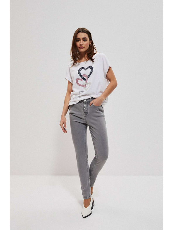 Moodo Šedé push up džíny Moodo