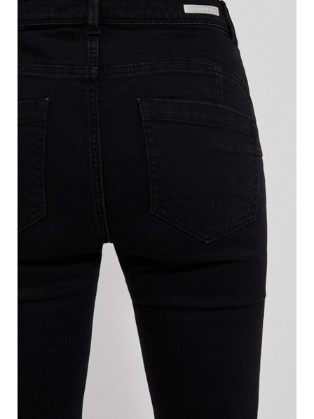 Moodo Úzké džíny zapínané na knoflík a zip černé Moodo