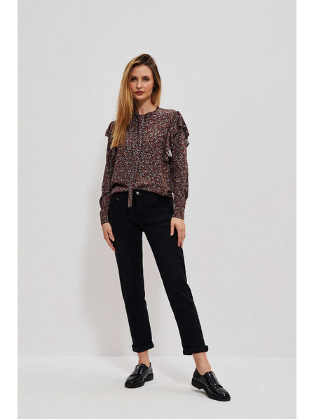 Moodo Černé džíny s rovným střihem Moodo