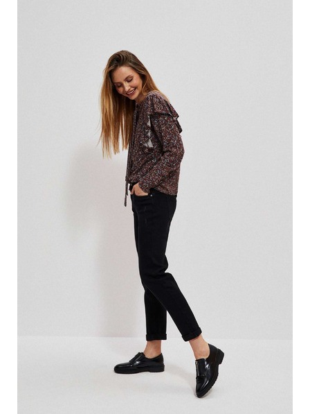 Moodo Černé džíny s rovným střihem Moodo