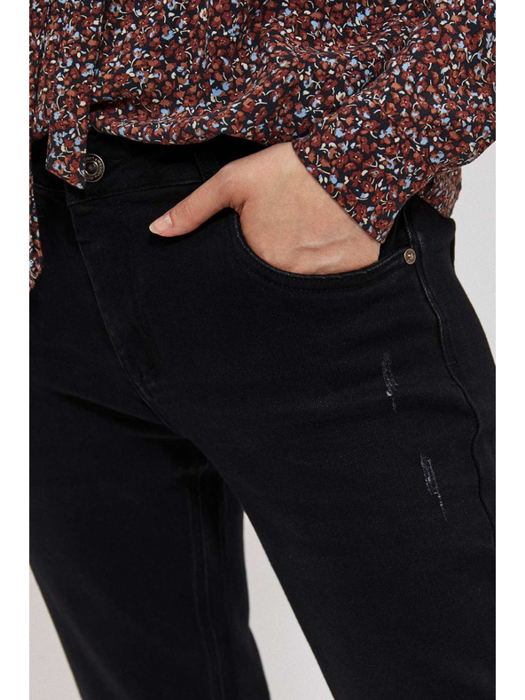 Moodo Černé džíny s rovným střihem Moodo