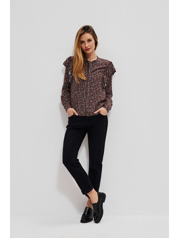 Moodo Černé džíny s rovným střihem Moodo