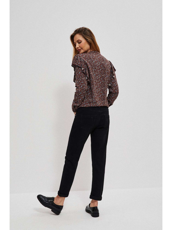 Moodo Černé džíny s rovným střihem Moodo