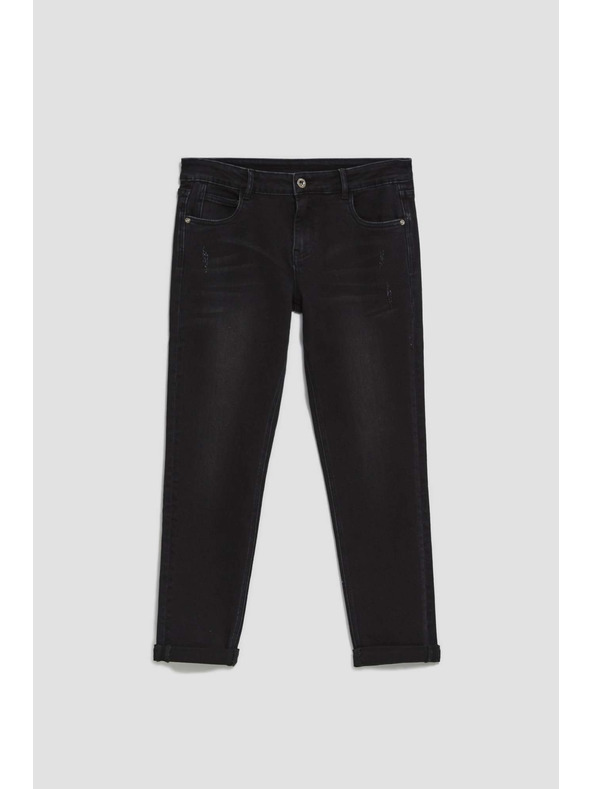 Moodo Černé džíny s rovným střihem Moodo