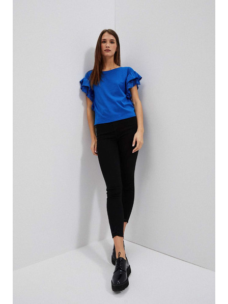 Moodo Přiléhavé džíny s trhaným lemem Moodo