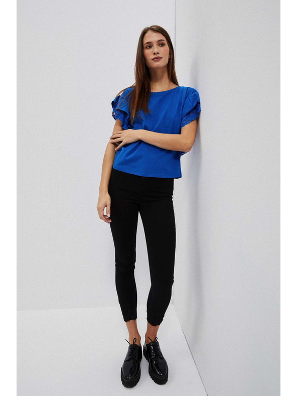 Moodo Přiléhavé džíny s trhaným lemem Moodo