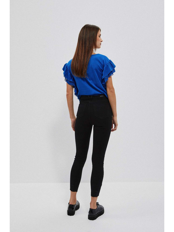 Moodo Přiléhavé džíny s trhaným lemem Moodo