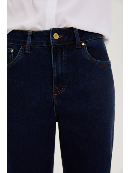 Moodo Hladké džíny tmavě modré Moodo