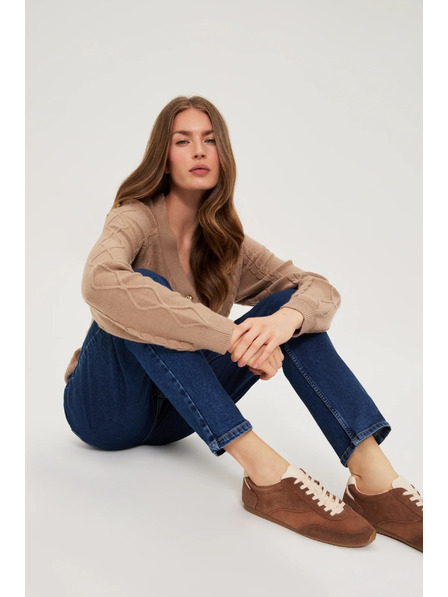 Moodo Tmavě modré džíny s páskem Moodo