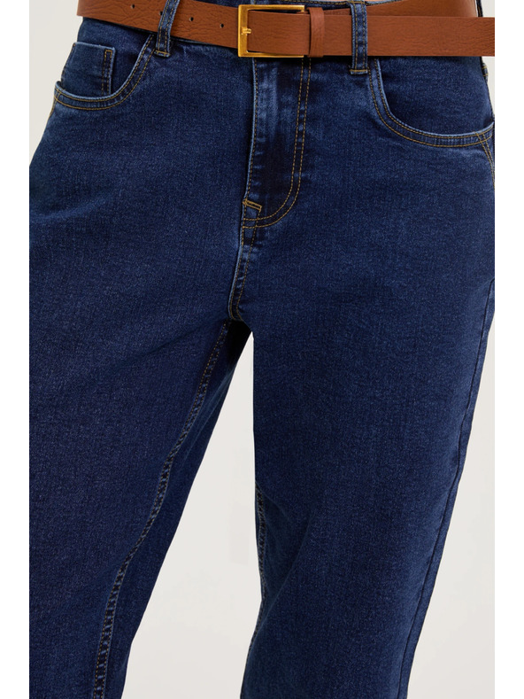 Moodo Tmavě modré džíny s páskem Moodo