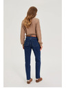 Moodo Tmavě modré džíny s páskem Moodo