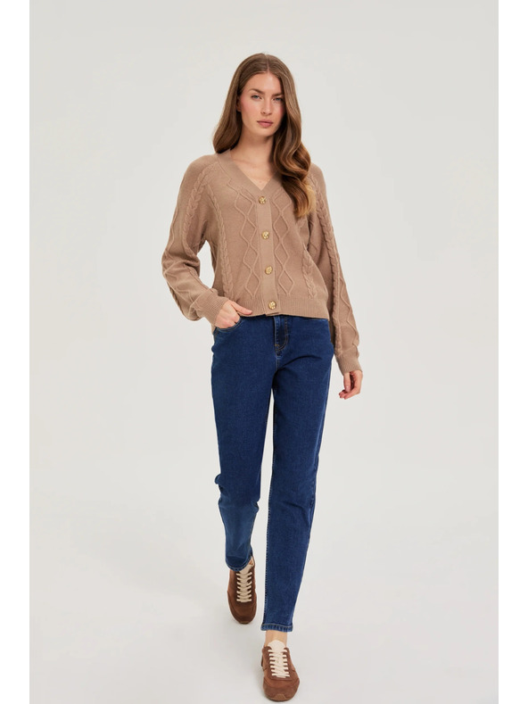 Moodo Tmavě modré džíny s páskem Moodo