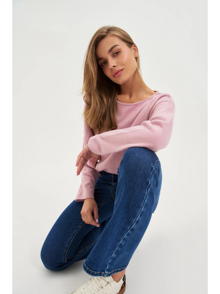 Moodo Tmavě modré zvonové džíny Moodo