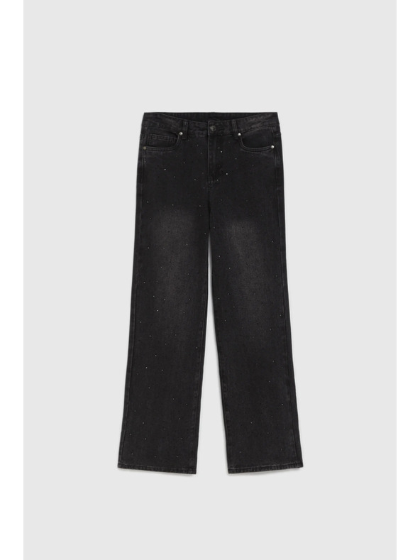 Moodo Grafitové džíny s kamínky Moodo