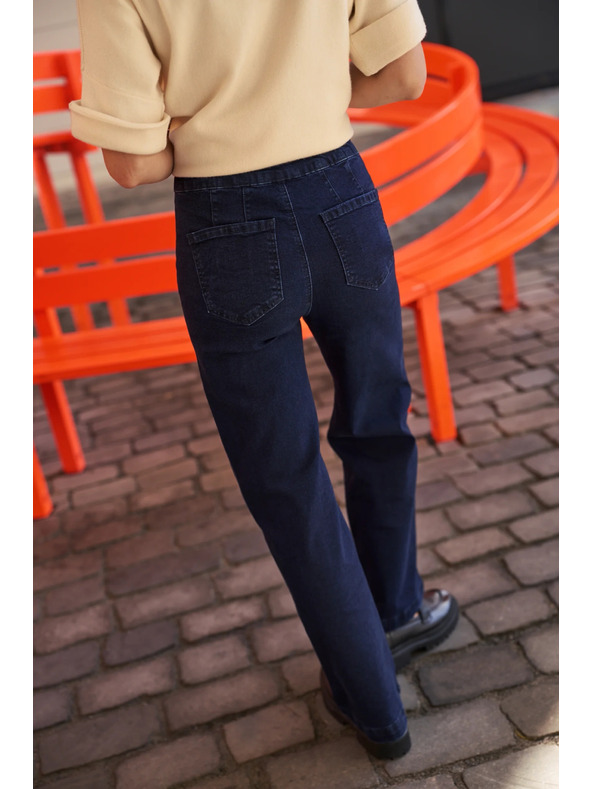 Moodo Tmavě modré džíny wide leg Moodo