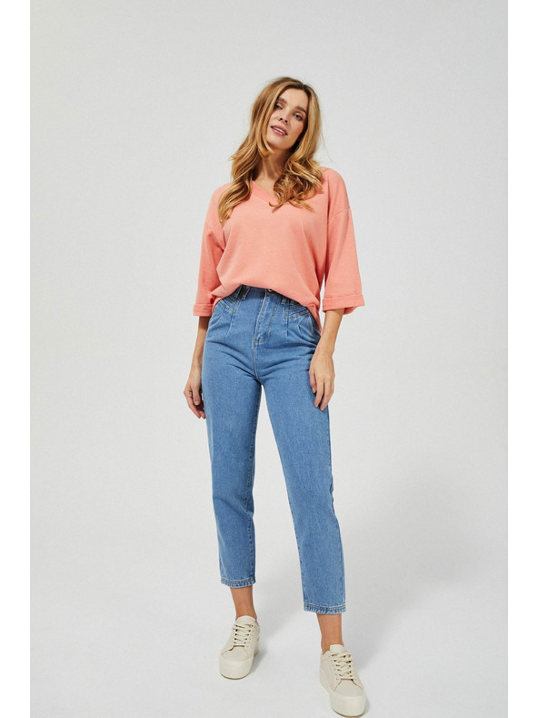 Moodo Džíny slouchy s vysokým pasem Moodo