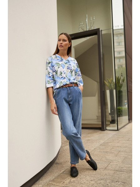 Moodo Modré džíny s páskem Moodo