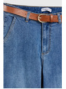 Moodo Modré džíny s páskem Moodo