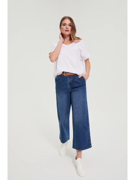 Moodo Džíny se širokými nohavicemi modré Moodo