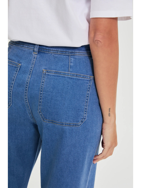 Moodo Džíny se širokými nohavicemi modré Moodo