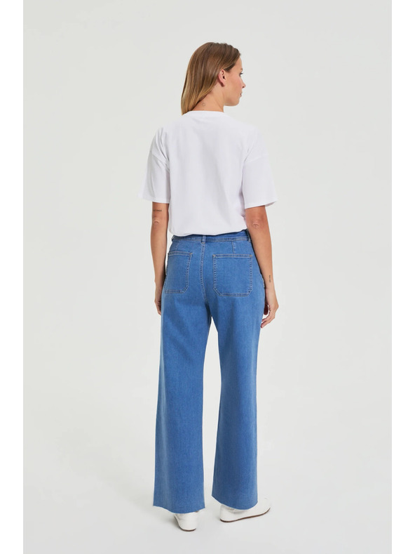 Moodo Džíny se širokými nohavicemi modré Moodo