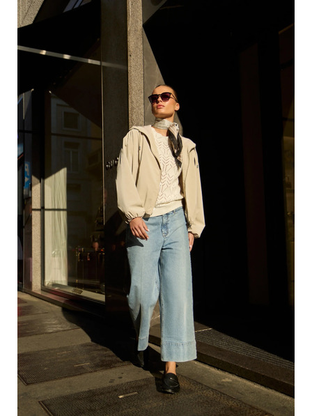 Moodo Džíny se širokými nohavicemi světle modré Moodo