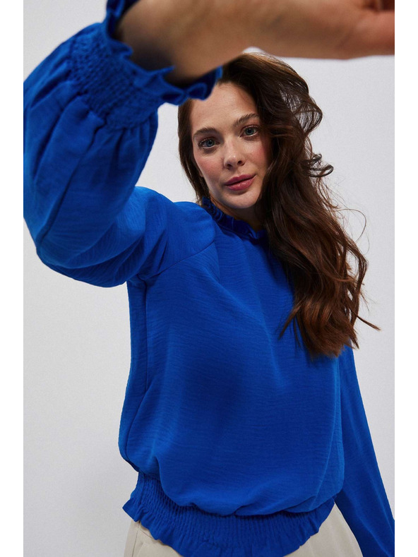 Moodo Hladká košile modrá Moodo