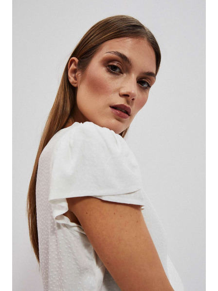 Moodo Perleťová halenka s ozdobnými rukávy Moodo