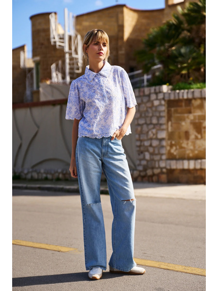 Moodo Bavlněná halenka bílá Moodo