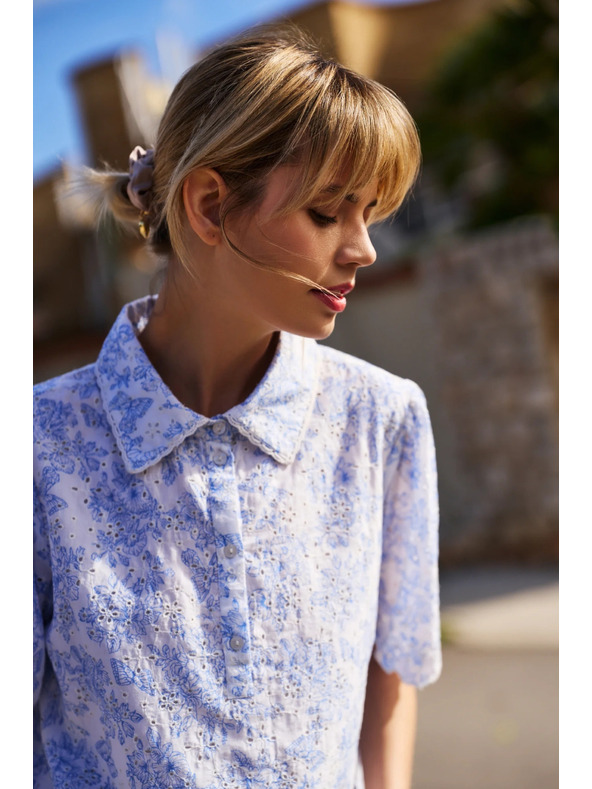 Moodo Bavlněná halenka bílá Moodo