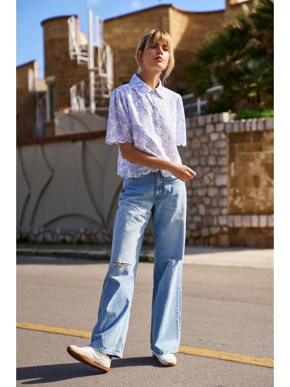 Moodo Bavlněná halenka bílá Moodo