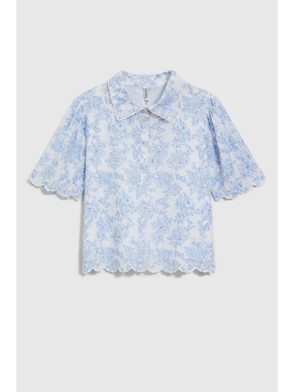 Moodo Bavlněná halenka bílá Moodo