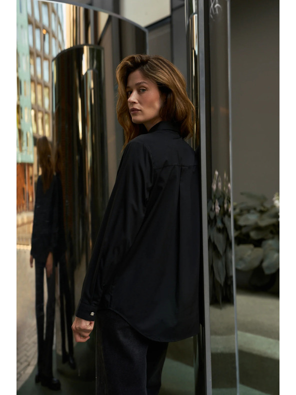 Moodo Černá košile s límcem Moodo