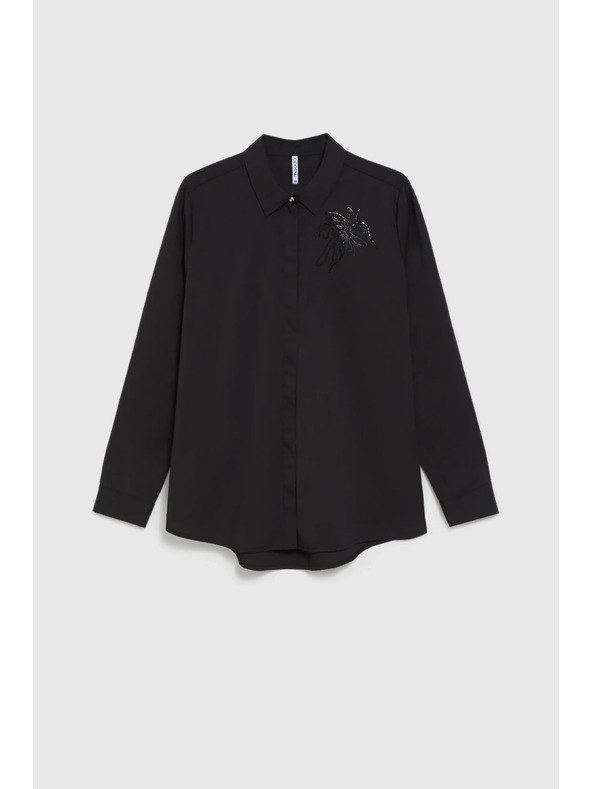 Moodo Černá košile s límcem Moodo