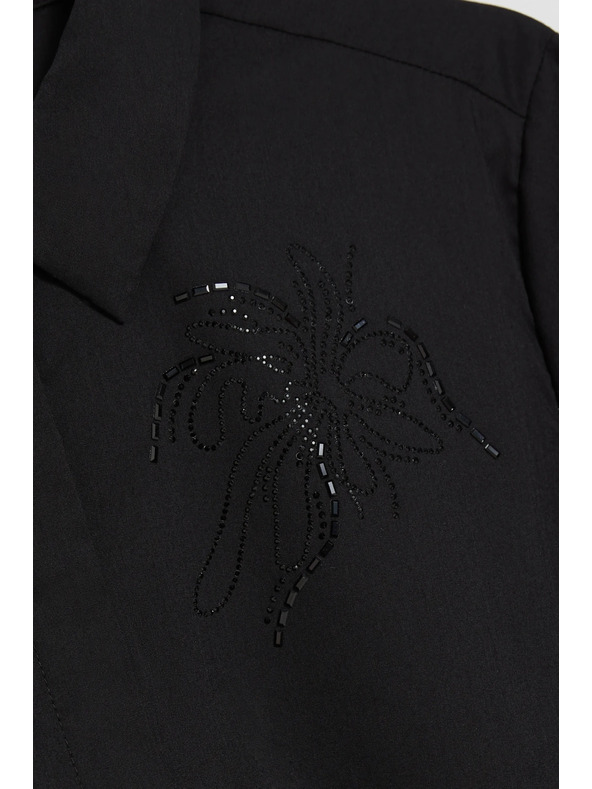 Moodo Černá košile s límcem Moodo