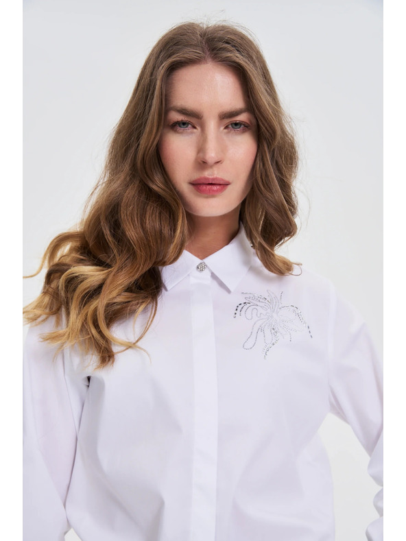 Moodo Bílá košile s límcem Moodo