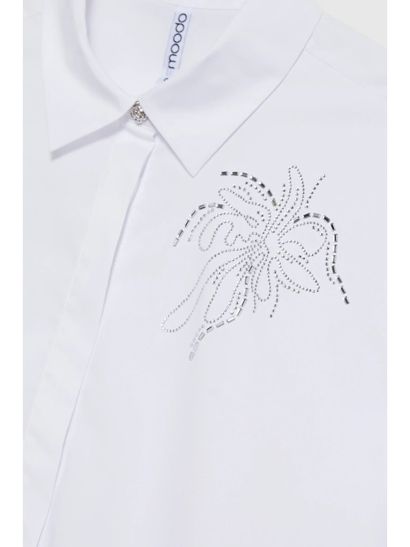 Moodo Bílá košile s límcem Moodo